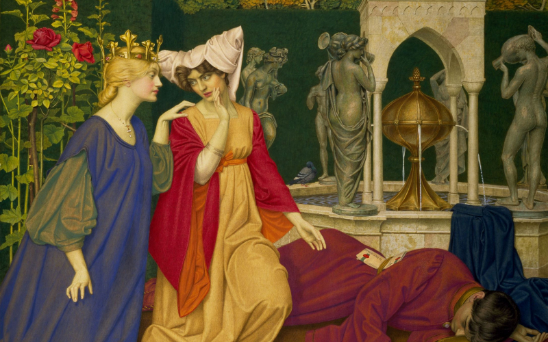 13 Changing the Letter, 1908, by Joseph Edward Southall.