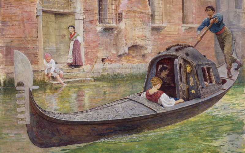 14 The Gondola, 1868 by Frederick Walker.