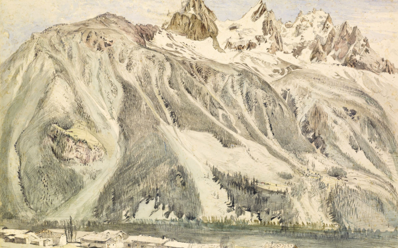 28 Aiguilles of Chamonix, 1849 by John Ruskin.