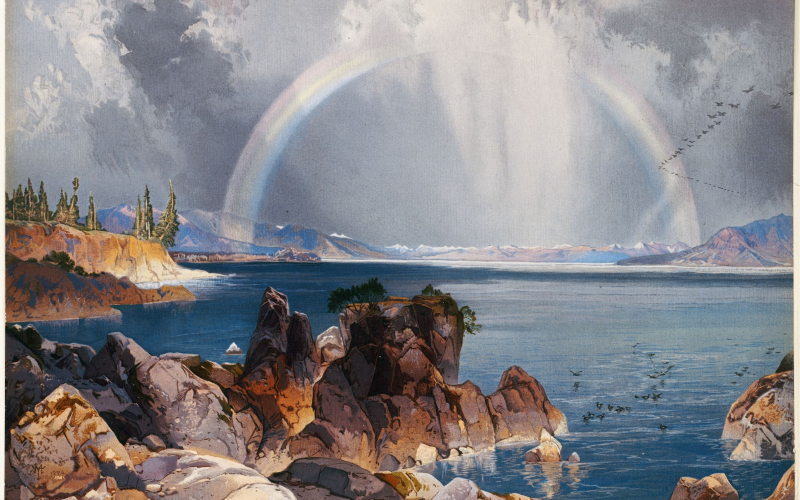 45 Yellowstone Lake (ca. 1875) Thomas Moran (American, 1837-1926).