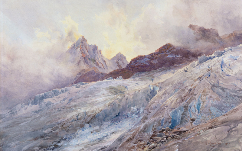 46 Finsteraarhorn (1903) Edward Theodore Compton.