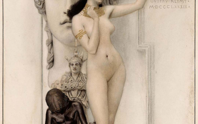 49 Allegory of Sculpture (1889) Gustav Klimt (Austrian, 1862-1918)