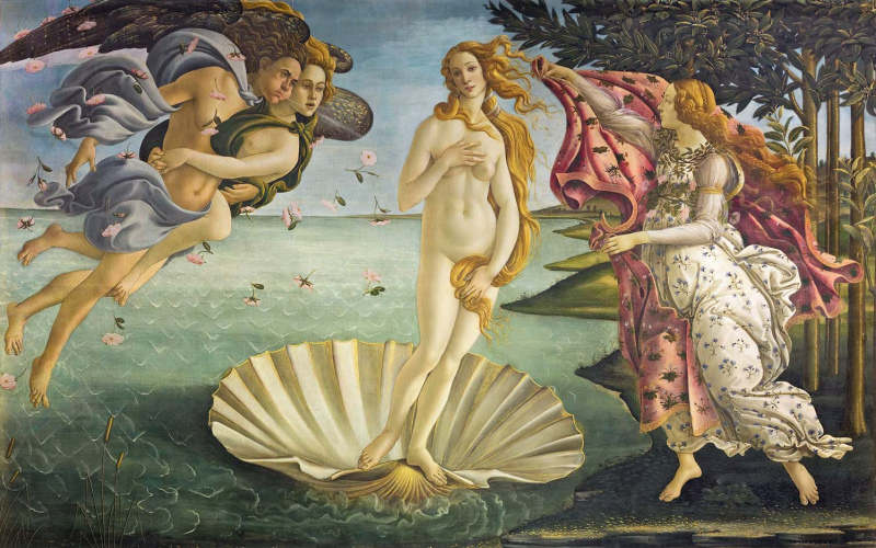 52 Birth Of Venus (1485) Sandro Botticelli (Italian, 1444-1510)